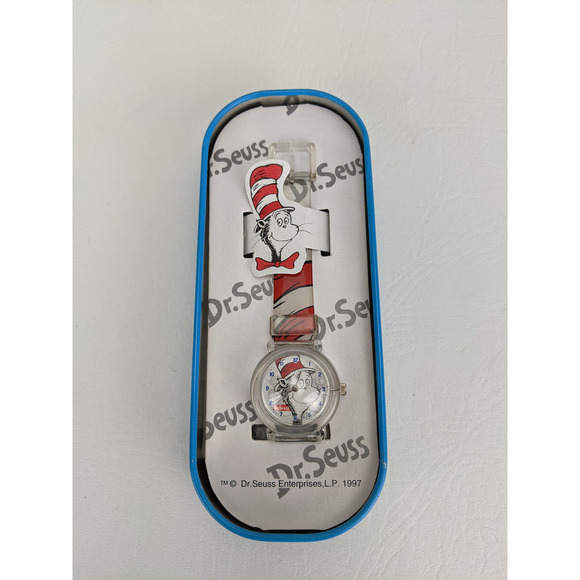 Vintage Dr. Seuss Cat in the Hat Watch Authentic T ick Tock Time Tickers - Picture 2 of 9